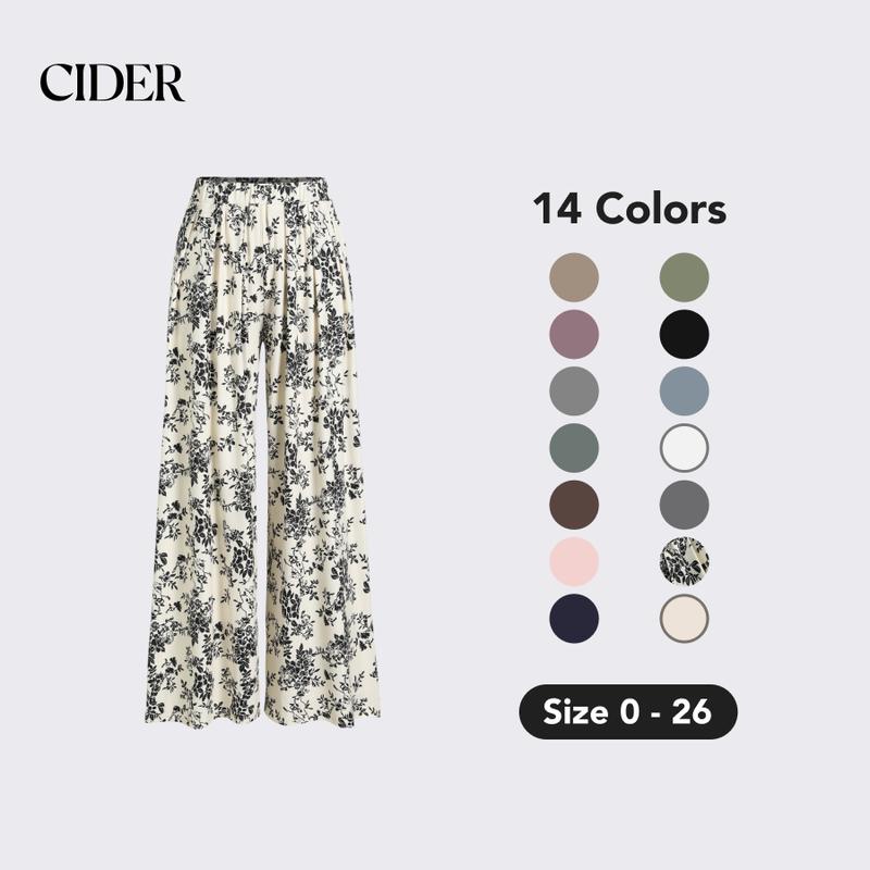 Cider [12 colors, Size 0-26] Stretchy Wide Leg Pants