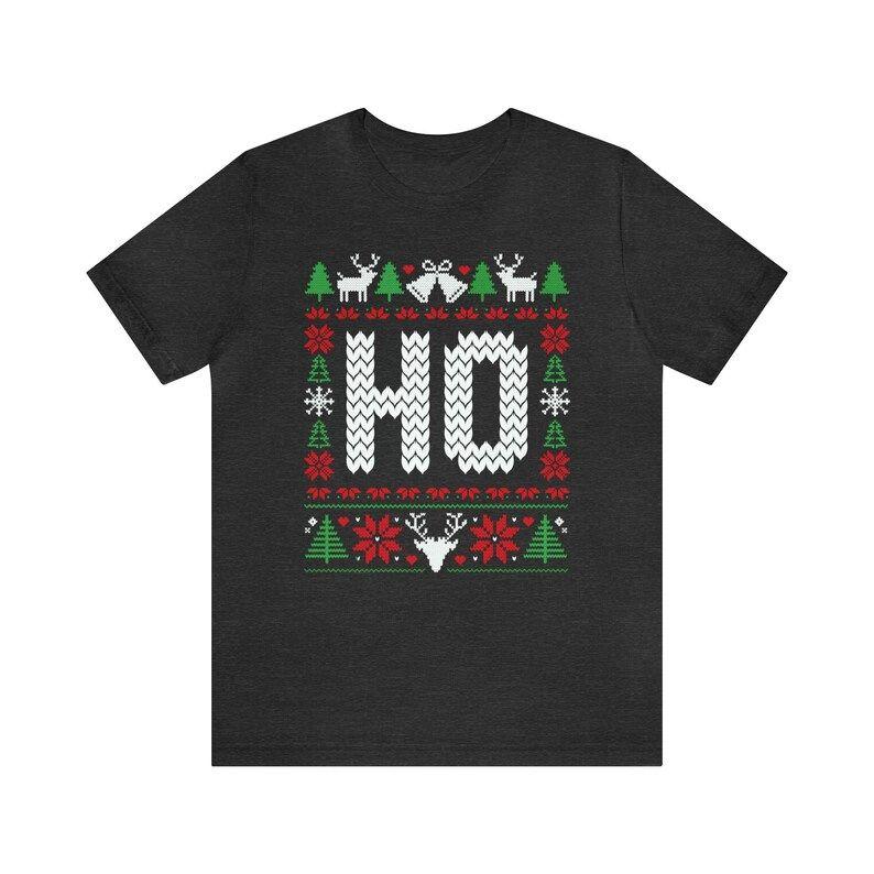 Funny Couples Ugly Christmas T-Shirt, Unisex Couples Sweater Matching Ugly Christmas Shirt, Where My Ho At, Party T-Shirt