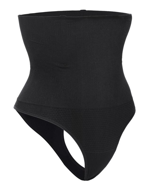 Women's Sexy Solid Slimming High Waisted Sculpting Thong Shapewear, Breathable Tummy Control Shaper Panty, Compression Underwear, Summer Clothes Women, Girlfriend Gift Bundle, Gifts for Her, Please Purchase A Size Up Girdle Highwaist