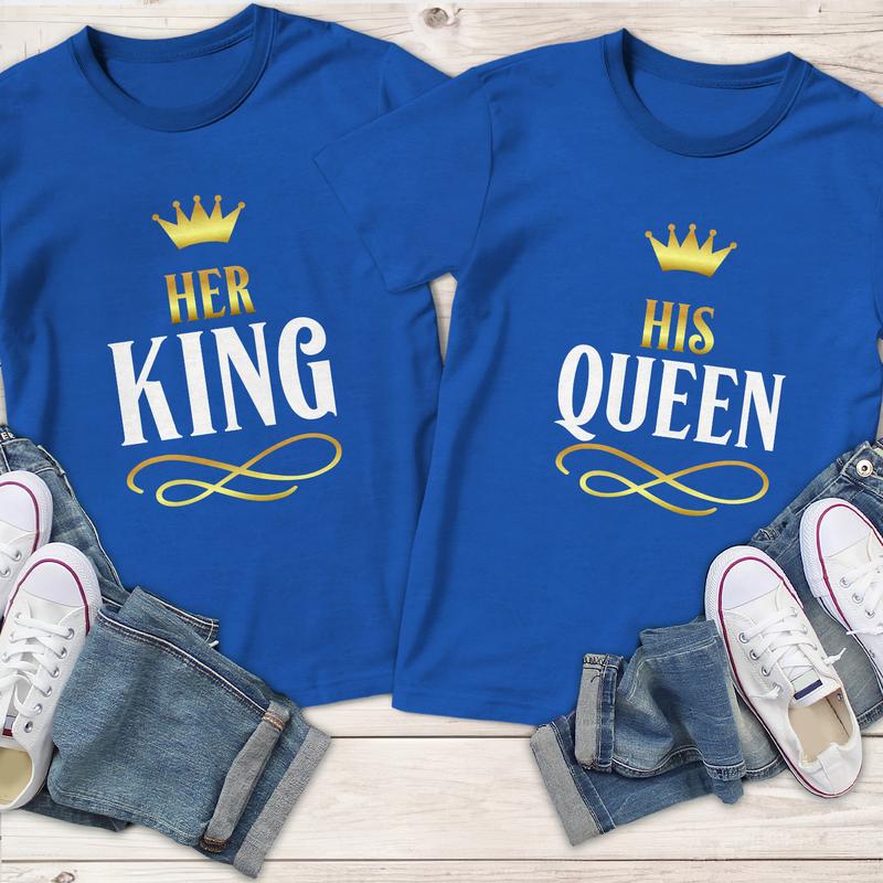 The Most Important Person His Queen Her King Couple Matching T-Shirt, Comfort Cotton, Size For All Body, Gift For Girlfriend Boyfriend Clothing