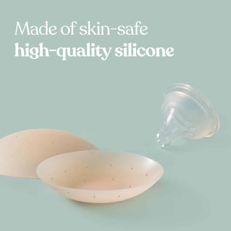 HSIA Breathable Non-Adhesive Reusable Washable Invisible Seamless Silicone Nipple Pasties Breasts Covers