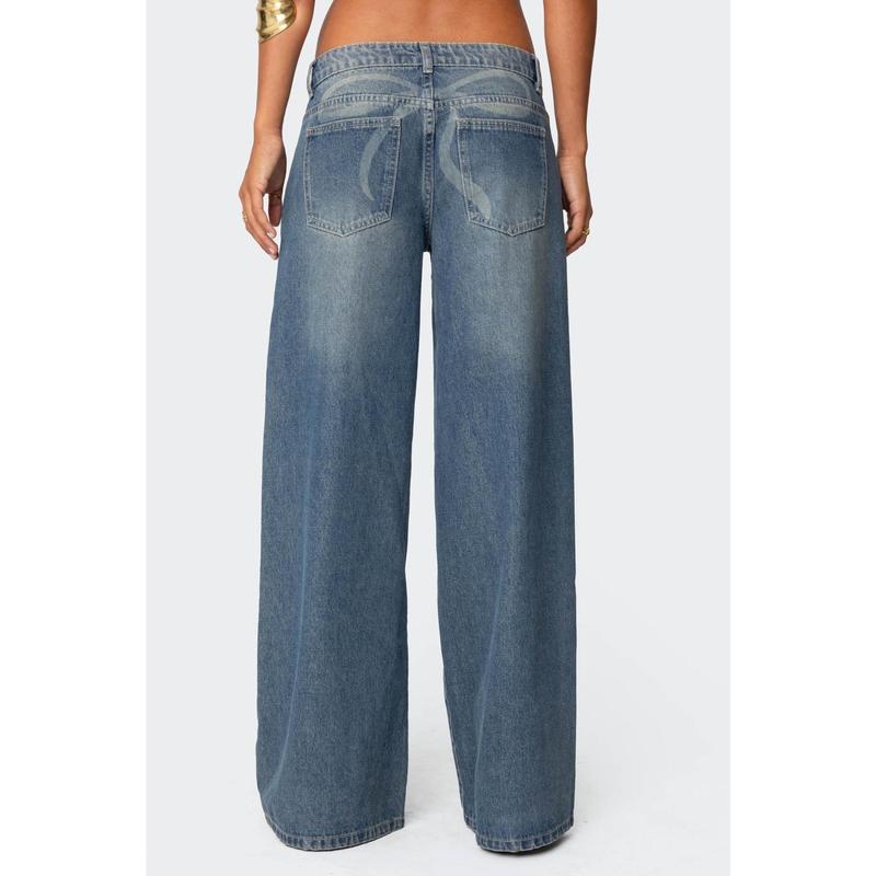 Vyxen Vintage Washed Low Rise Jeans