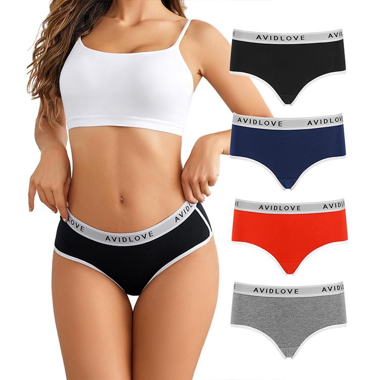 Avidlove Cotton Underwear for Women Hipster Panties Stretch Briefs Mid Rise Ladies Underpants Multipack