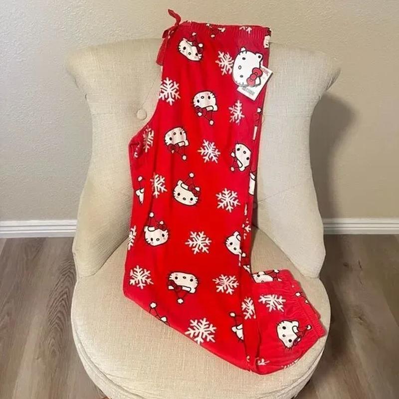 Cute Christmas Pajamas Pants, Cute Kaaatty Pajamas Loungewear, Cute Pajamas Bottoms Jammies, Family Matching Pajamas Set, Christmas Gift for Family