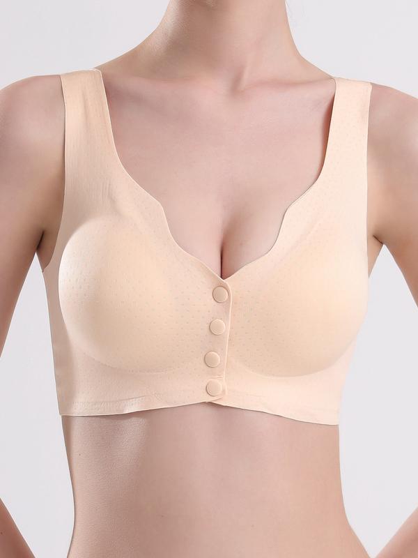 3Pcs Comfy Seamless Wireless Bralette - Soft, Breathable, Removable Padded, Sheer, Solid Color, Knit Fabric, Casual Style for Women - Perfect for Everyday Wear Womenswear Underwear