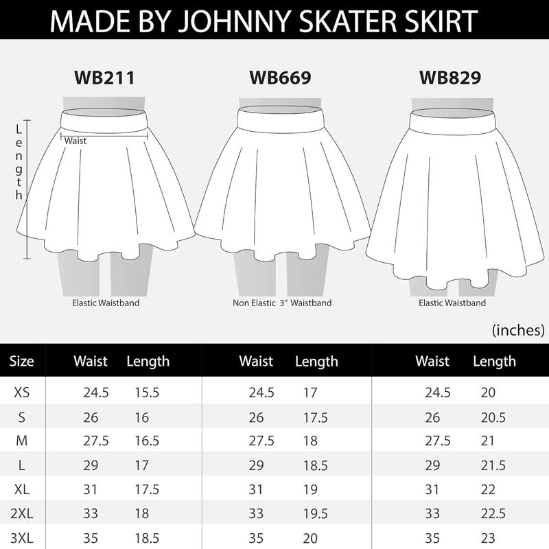 Women's Basic Versatile Stretchy Flared Casual Mini Skater Skirt XS-3XL Plus Size