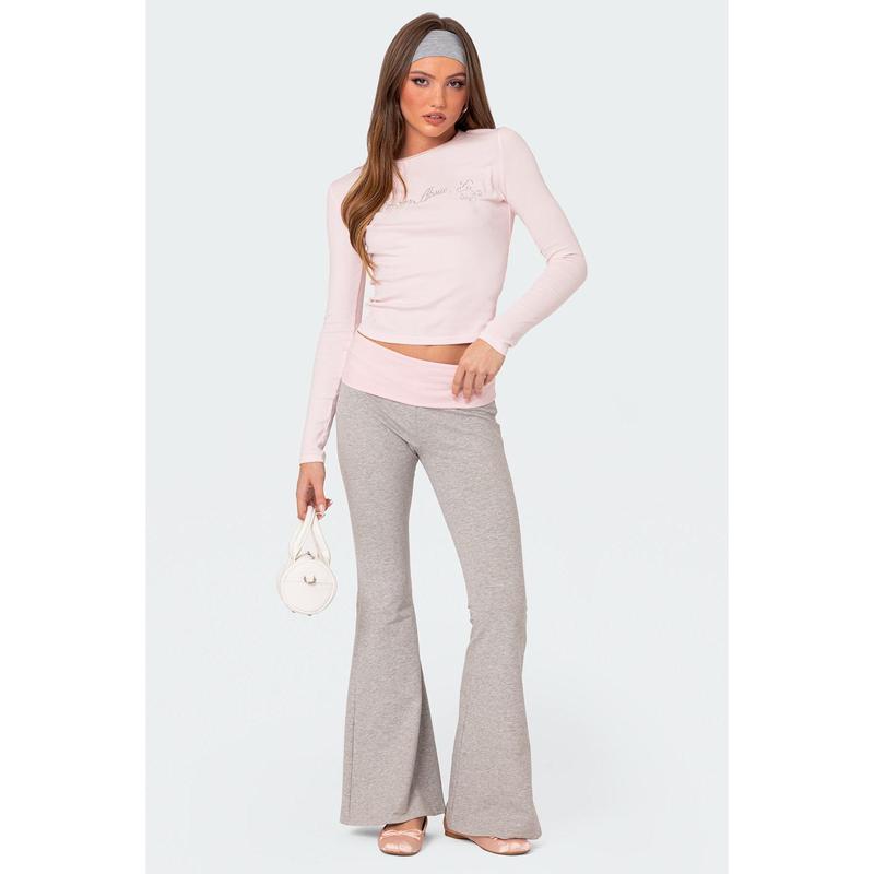 Molly Contrast Flared Leggings