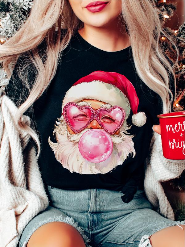 Santa Claus Bubblegum ~ Unisex Apparel Relaxed Fit Printed In The USA Clothing Womenswear Casual and Comfortable