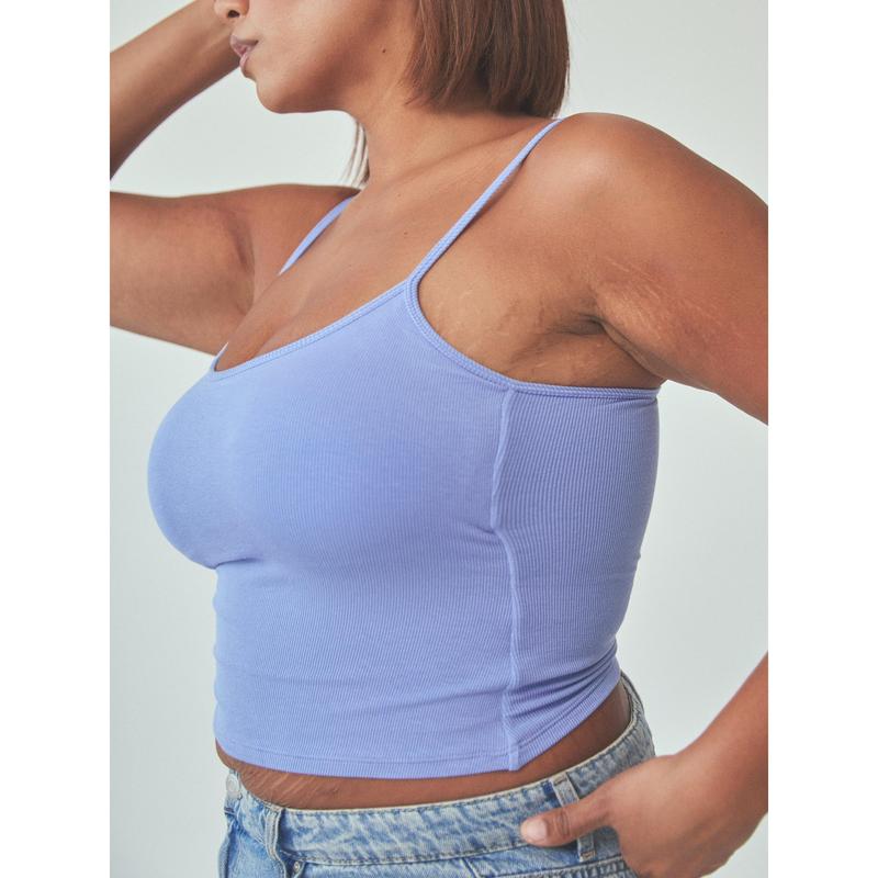 Ribbed Brami Tank - Women's Soft Fabric Top