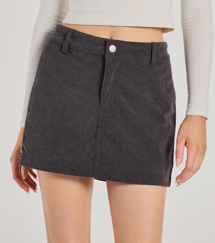 Stylish Vibe Corduroy Mini Skort