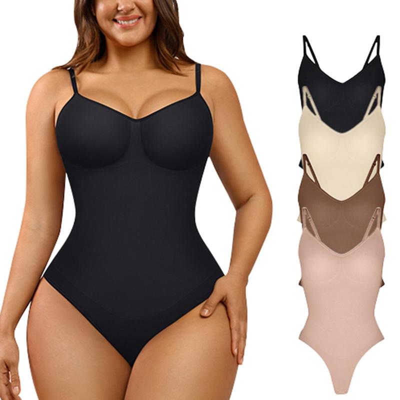 FeelinGirl Seamless Covered Bust Jumpsuit Thong Bodysuit Fit Womenswear Comfort Shapewear Basic 5 Breathable Hip