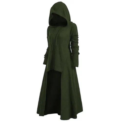 Gothic Witch Tunic Hooded Robe: Perfect for Halloween, Fancy Dress Parties Womenswear Clothing