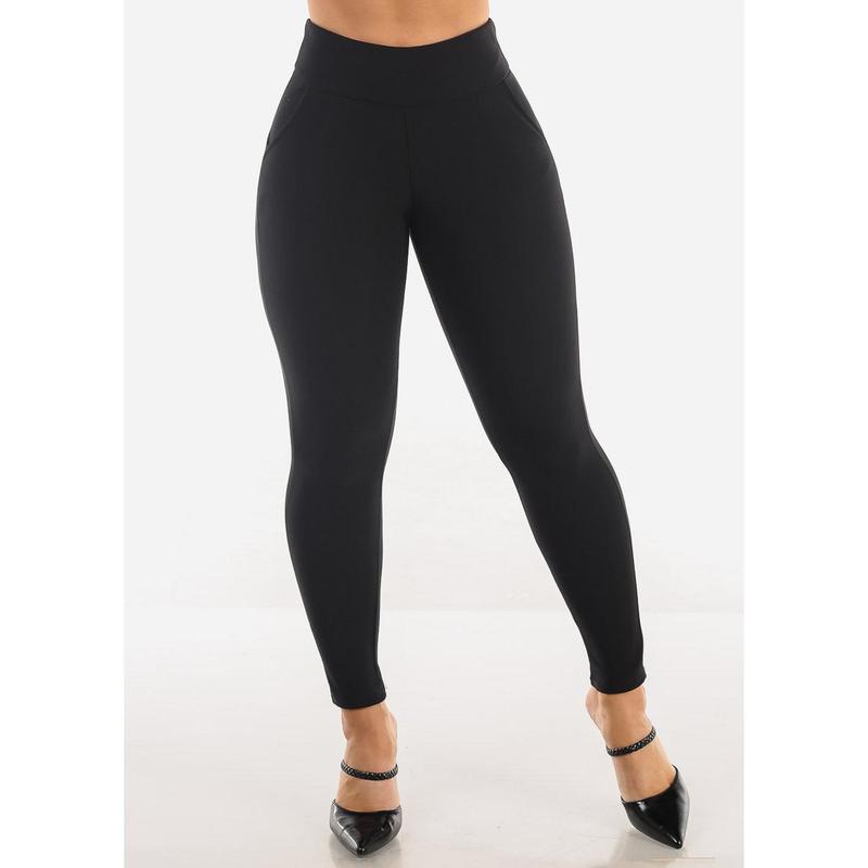 Butt Lift High Waist Black Skinny Ankle Pants