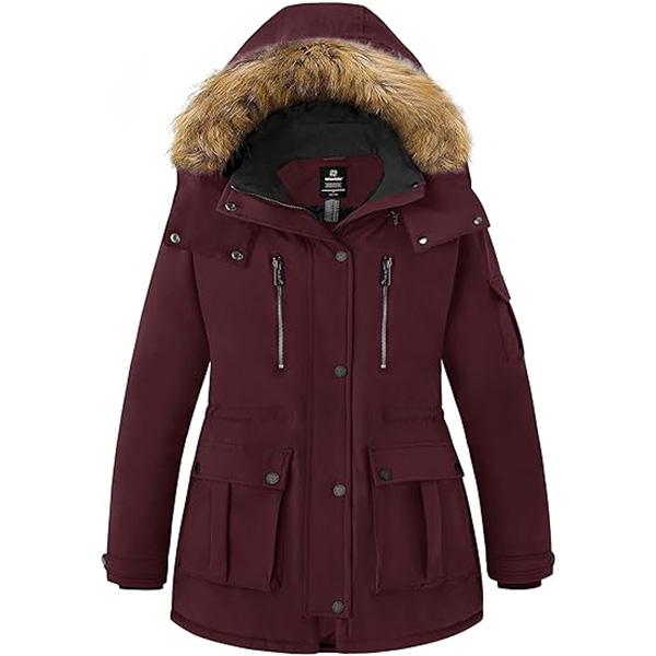 Women's Plus Size Winter Coat Water-Repllent Puffer Jacket Warm Thicken Parka Overcoat with Removable Hood Lady Comfort Longsleeves Outerwear windbreaker jackets