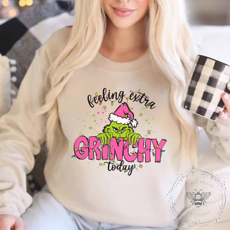 Feeling Extra Grinchy Today Sweatshirt, Retro Christmas Sweatshirt, Funny Christmas Shirt, Whoville University Sweatshirt, Green Monster Christmas Sweatshirt, Christmas Hoodie, Christmas Gift