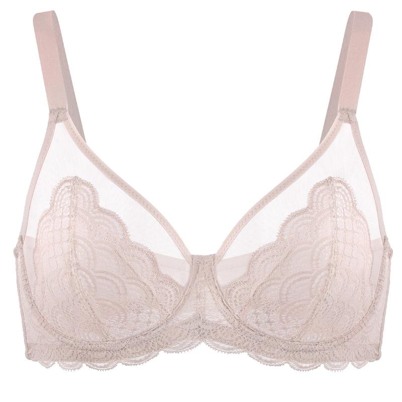 HSIA Mermaid Scales Lace Plus Size Unlined Underwire Full Coverage Bra