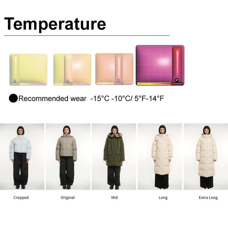 PUFFIT Extra Long Double-open Zip Hooded  Puffer Jacket Womenswear Coats, Thicken Warm Winter Coat for Women, Water Repellent,Two-Way Winter Coat