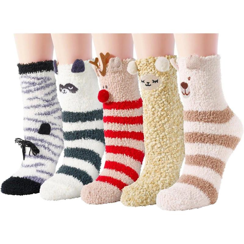 Fuzzy Socks for Women Teen Girls - Fluffy Socks Warm Winter Cozy Animal Socks