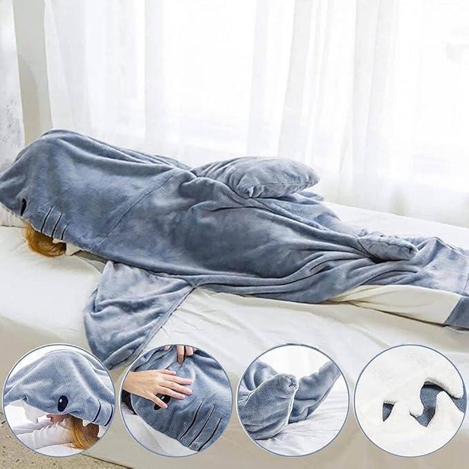 Shark Blanket Hoodie Onesie Shark Sleeping Bag Adult Onesie Pajamas