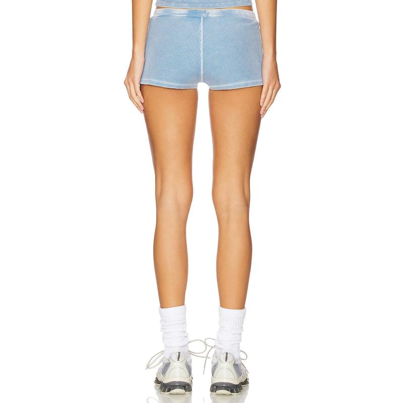 Alexander Wang Waffle Shorts in Washed Black