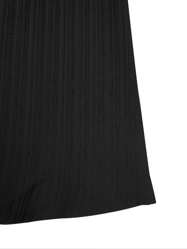 Women's Textured Split Thigh Paper Bag Waist Skirt, Elegant High Waist A Line Midi Skirt for Summer, Ladies Bottoms for Daily Wear