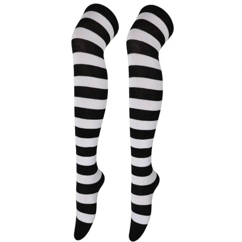 Striped Patterned Socks (Thigh High)