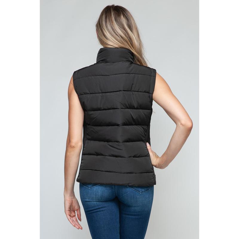 Snobbish Zip Up Turtleneck Vest with Pockets