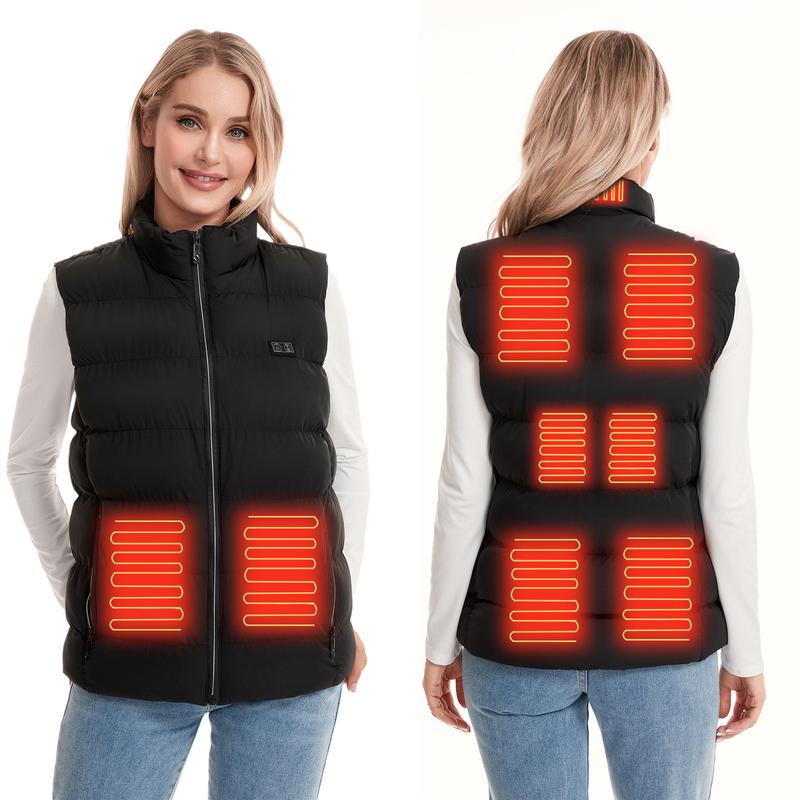 Winter Heated Vest Black [No Battery] Warm and Heating Jacket to Keep Out the Cold Winter Outdoor heated Jacket for Women Heating Jacket coat warm vest