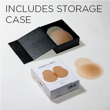 Nippies Skin Reusable Covers with Lift - Sticky Adhesive Silicone Pasties - Reusable Skin Adhesive Covers for Women with Travel Box Breathable Comfort