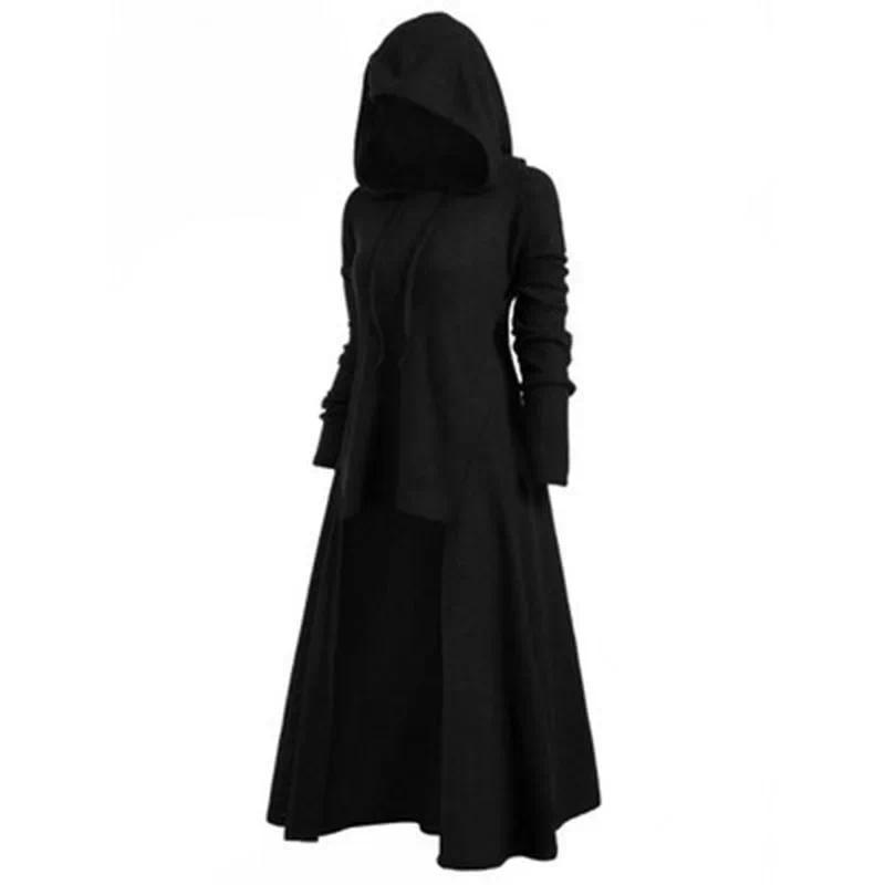 Gothic Witch Tunic Hooded Robe: Perfect for Halloween, Fancy Dress Parties Womenswear Clothing