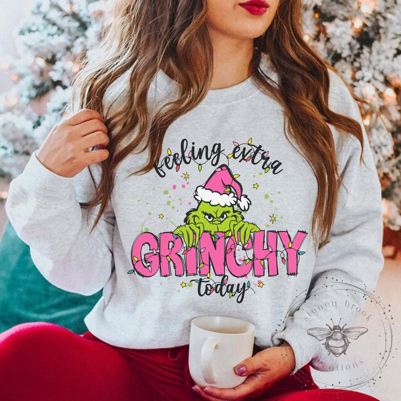 Feeling Extra Grinchy Today Sweatshirt, Retro Christmas Sweatshirt, Funny Christmas Shirt, Whoville University Sweatshirt, Green Monster Christmas Sweatshirt, Christmas Hoodie, Christmas Gift