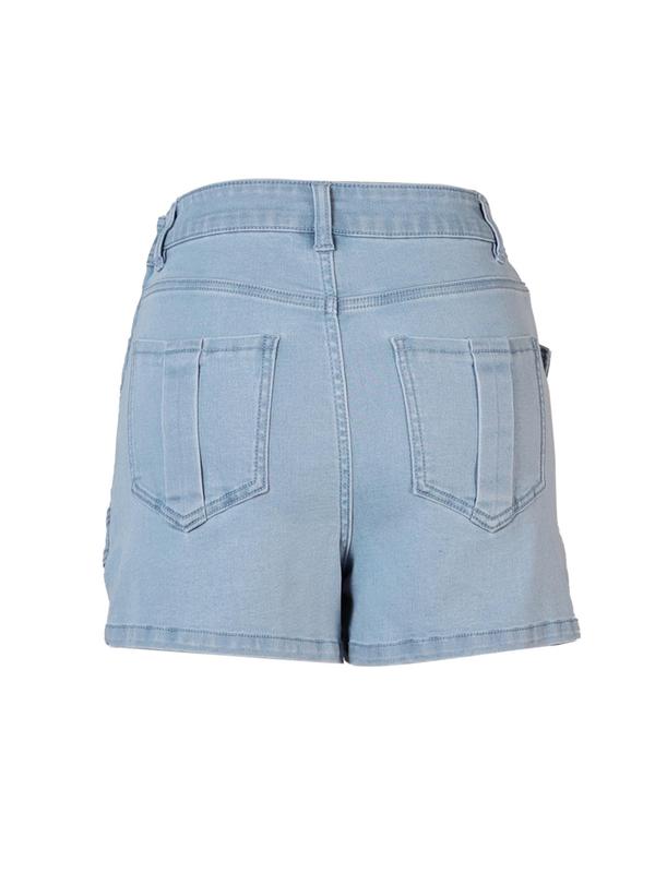 Women's Plain Denim Shorts, Asymmetrical Hem Button Pocket Jeans Skort, Back To School Outfits, Casual High Waist Jeans Shorts, Jorts Shorts, Summer Outfits 2024, Rave Outfits, Designer Jeans, Fall Outfits