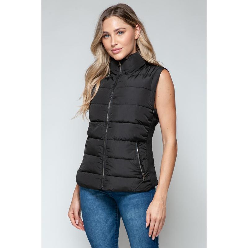 Snobbish Zip Up Turtleneck Vest with Pockets