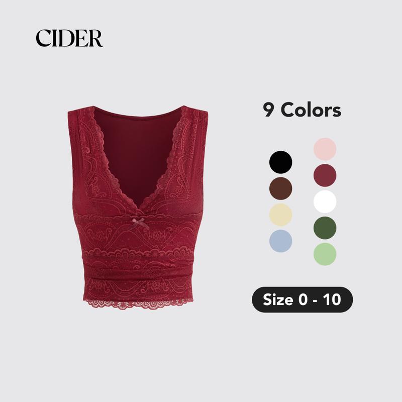 Cider [9 colors, Size 0-10] Lace Tank Top