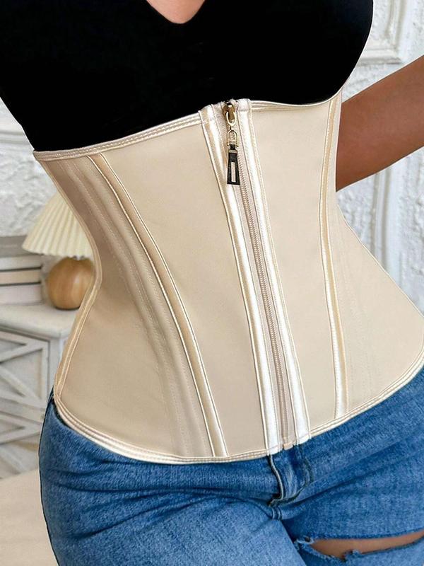 Women's Adjustable Zipper Corset Waist Trainer, Lady Mufti Clothes, Fall High Stretch Tummy Control Shaper Belt, Ladies Sexy Shapewear for All Seasons, Women's Fall Clothing Girdle