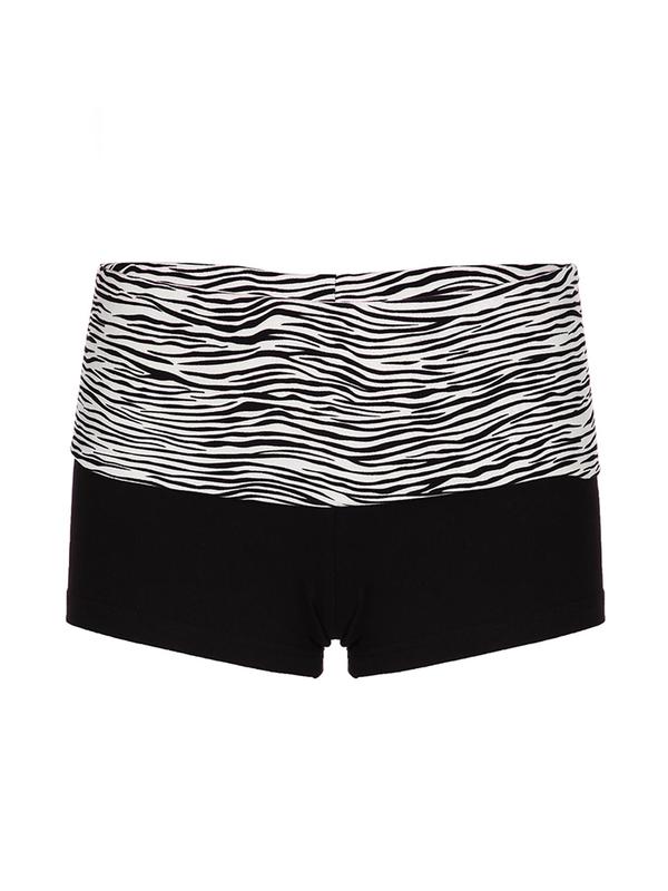 Women's Colorblock Zebra Stripe Print Shorts, Casual Comfy Skinny Shorts, Summer Outfits 2024, Ladies Bottoms