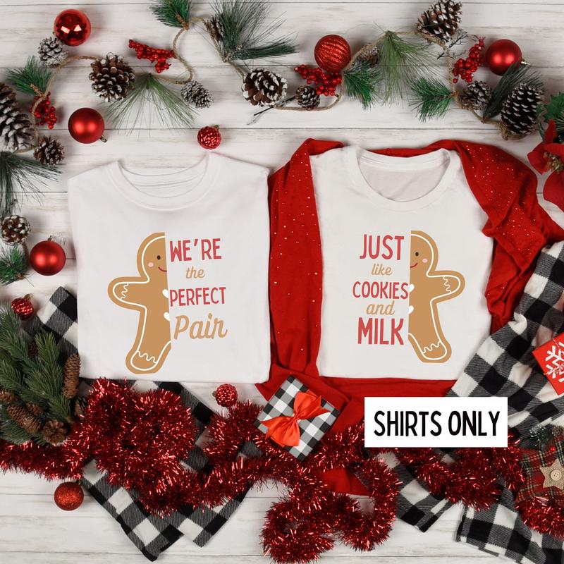 Couples Christmas Shirt, Couple Christmas Pajama, Gingerbread Matching Christmas TShirts, Couple Sweaters,Funny Ugly Sweater Party Tees