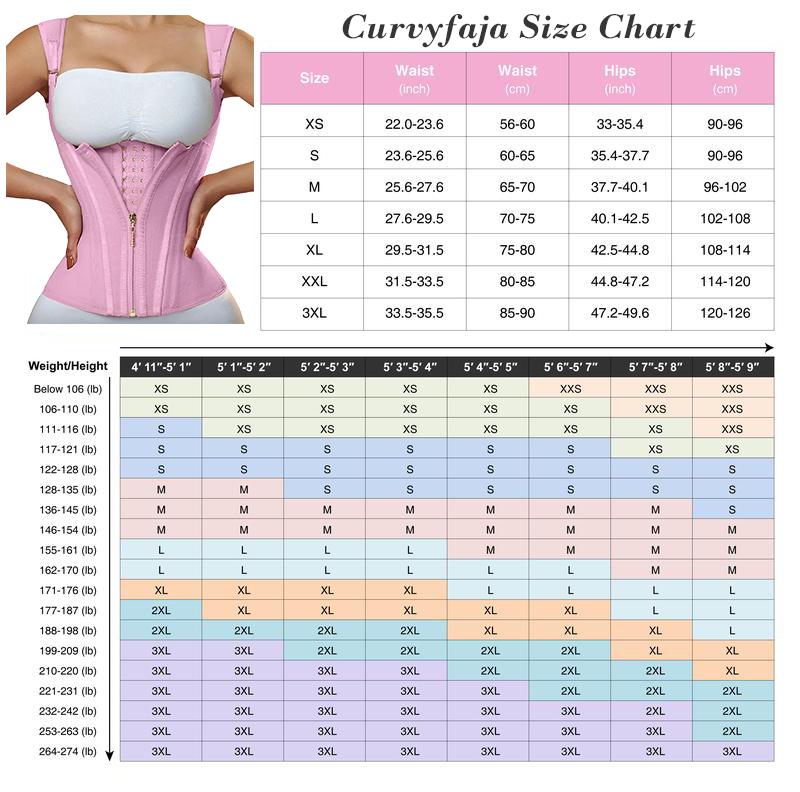 Curvyfaja Tummy Control Zipper Shaper Comfort Fajas Back to School Summer Shapewear Women's Adjustable Waist Womenswear Comfortable shapewear top