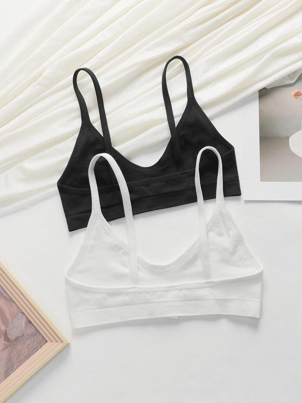 Women's Solid Wireless Bra, Korean Wear, Breathable Comfortable Double-layer Anti-dew Point Bra, Women's Lingerie for All Seasons