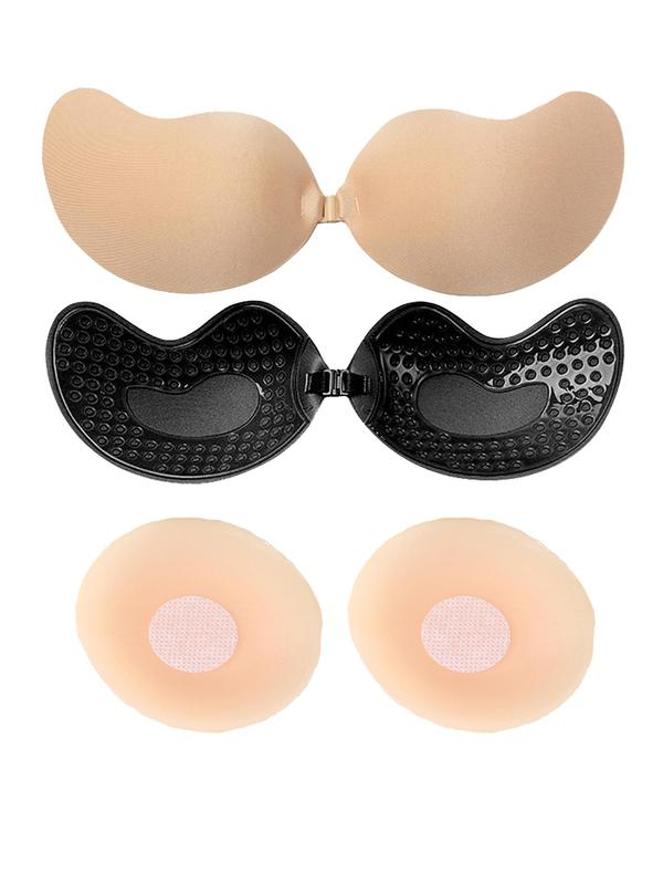 Women's 1 Pair Round Nipple Cover & 2 Pairs Mango Shaped Nipple Cover, Self-adhesive Non-slip Push Up Invisible Bra, Women's Lingerie Accessories for Daily Use