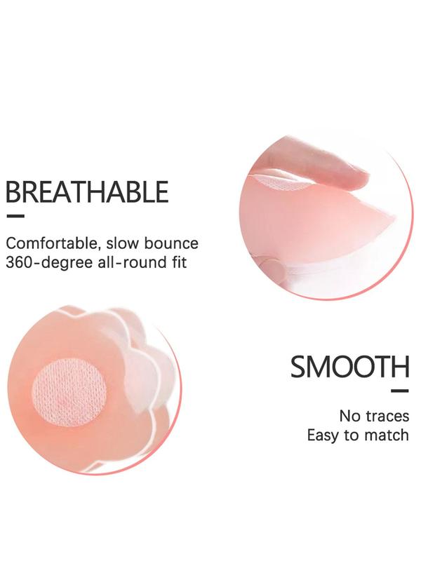 Women's 1 Pair Solid Color Invisible Nipple Cover, Silicone Nipple Cover for Daily Wear, Lingerie Accessories For All Seasons