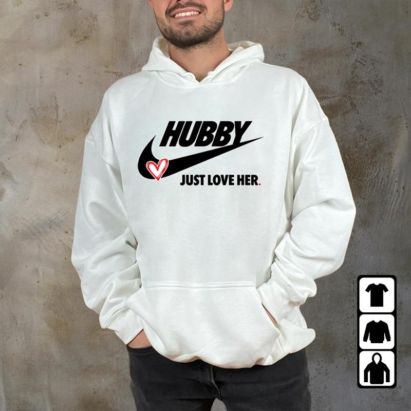 Hubby Wifey Just Love HimHer Funny Christmas Hoodies Pull over Matching Love Couples Valentines Matching