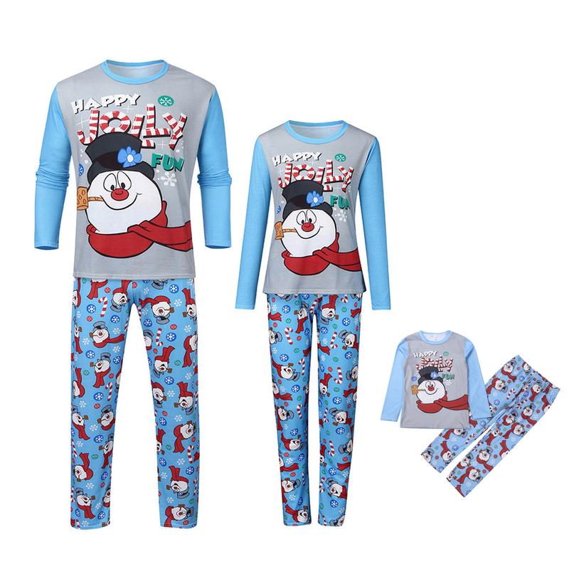 Family Matching Christmas Snowman Pajamas Set PJs Xmas Gift Sleepwear Nightwear Outfit Clothes