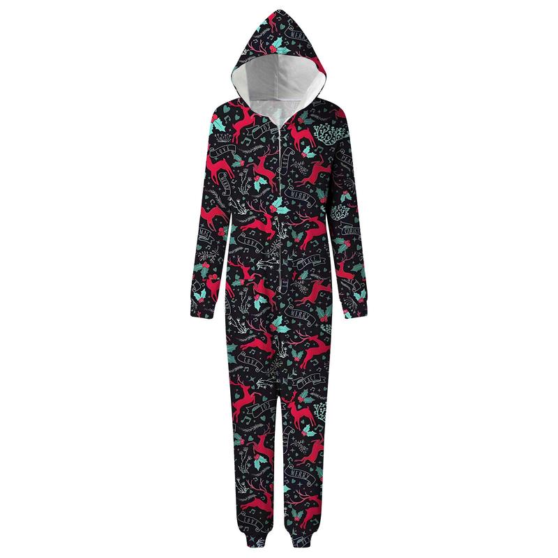 COSWE Matching Christmas Pajamas,Christmas Union Suit Pajamas for Couples ,Onesies Christmas Pajamas for Family