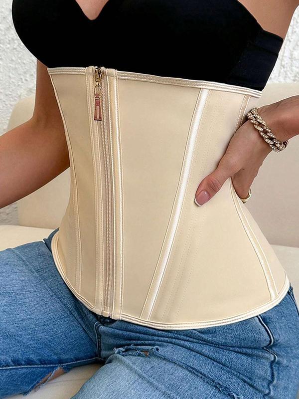 Women's Adjustable Zipper Corset Waist Trainer, Lady Mufti Clothes, Fall High Stretch Tummy Control Shaper Belt, Ladies Sexy Shapewear for All Seasons, Women's Fall Clothing Girdle