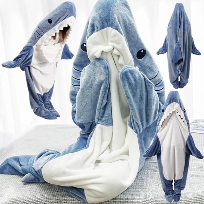 Shark Blanket Hoodie Onesie Shark Sleeping Bag Adult Onesie Pajamas