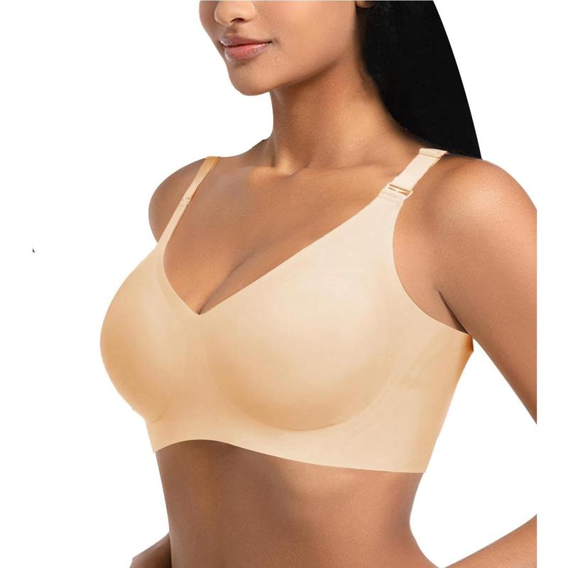 Comfortable Seamless Full Coverage Bra for Women Wireless Bras with Soft Support Regular and Plus Size