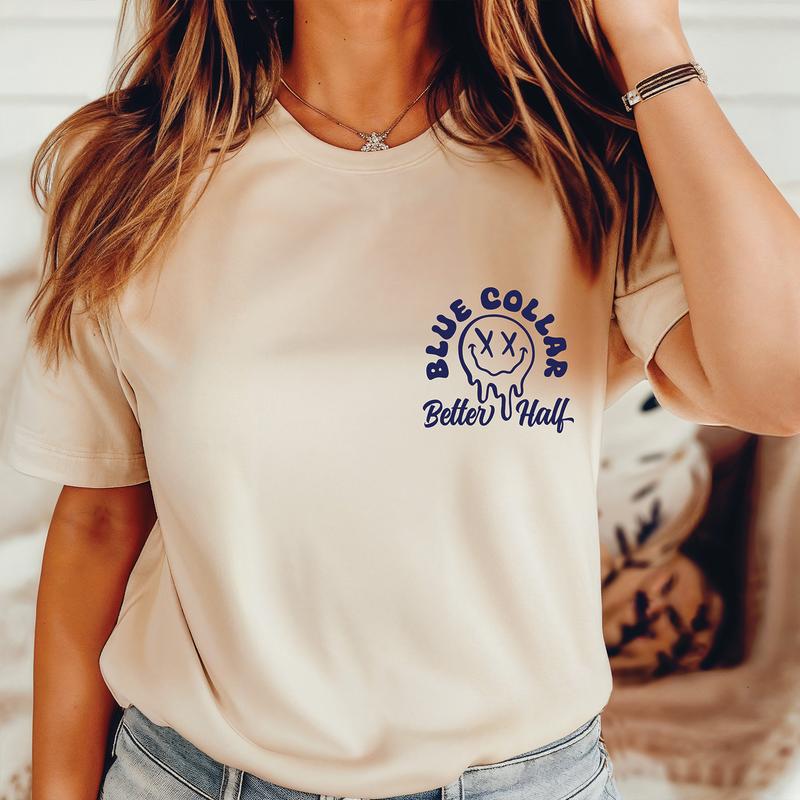 Dirty Man Clean Money - Blue Collar Better Half Cream Casual Women's Soft T-Shirt