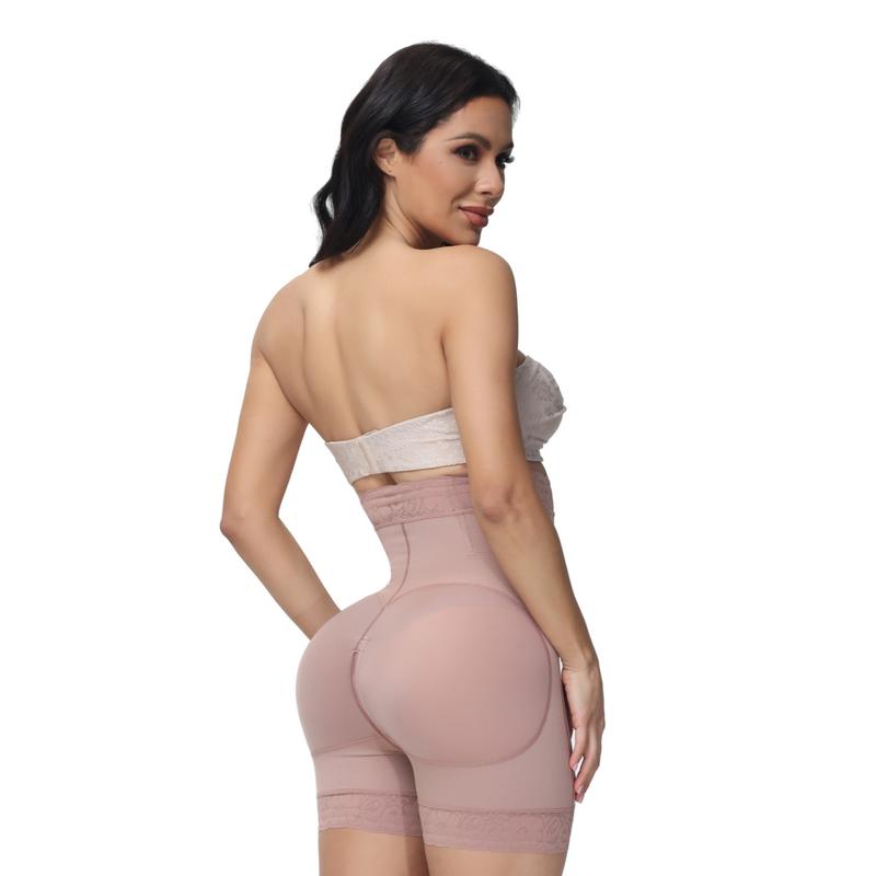 ChicCurve Women's Slimming Butt Lifter High Waist Seamless Shorts Comfortable Tummy Control Shapewear with  Crotch Zipper