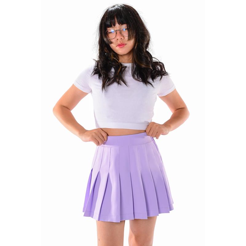 Claire Pleated Skirt - Lavender